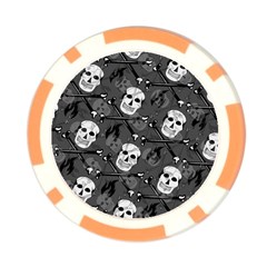 Skull Skeleton Pattern Texture Poker Chip Card Guard (10 pack) from ArtsNow.com Back