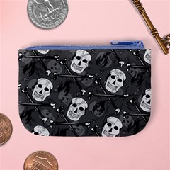 Skull Skeleton Pattern Texture Mini Coin Purse from ArtsNow.com Back