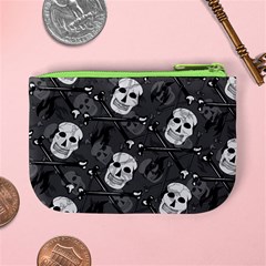Skull Skeleton Pattern Texture Mini Coin Purse from ArtsNow.com Back
