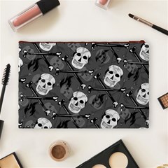 Skull Skeleton Pattern Texture Cosmetic Bag (Large) from ArtsNow.com Back