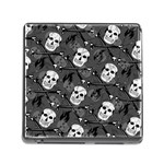 Skull Skeleton Pattern Texture Memory Card Reader (Square 5 Slot)