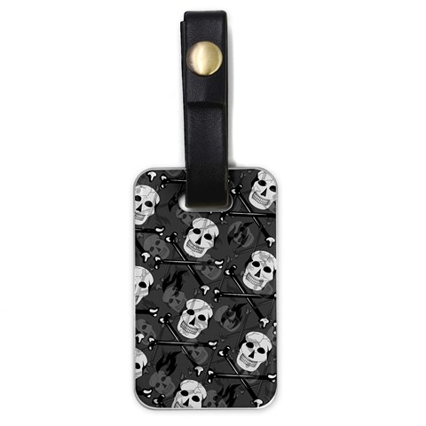 Skull Skeleton Pattern Texture Luggage Tag (one side) from ArtsNow.com Front