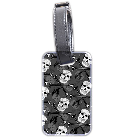 Skull Skeleton Pattern Texture Luggage Tag (two sides) from ArtsNow.com Front
