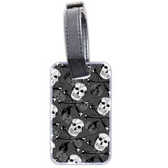 Skull Skeleton Pattern Texture Luggage Tag (two sides) from ArtsNow.com Back