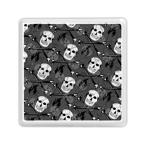 Skull Skeleton Pattern Texture Memory Card Reader (Square) from ArtsNow.com Front