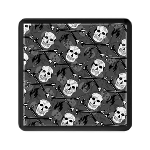 Skull Skeleton Pattern Texture Memory Card Reader (Square) from ArtsNow.com Front