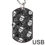 Skull Skeleton Pattern Texture Dog Tag USB Flash (One Side)
