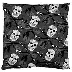 Skull Skeleton Pattern Texture Large Cushion Case (Two Sides) from ArtsNow.com Front