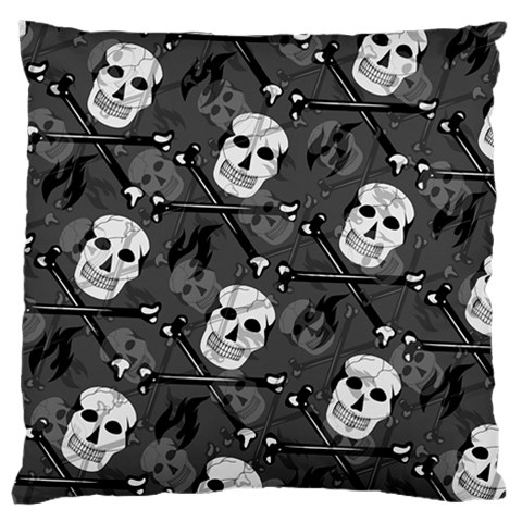 Skull Skeleton Pattern Texture Large Cushion Case (Two Sides) from ArtsNow.com Back