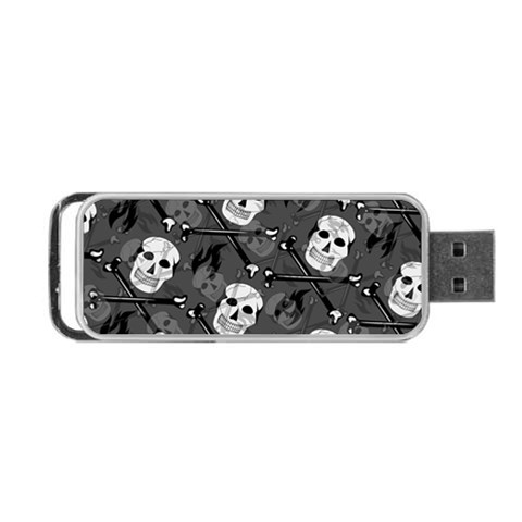 Skull Skeleton Pattern Texture Portable USB Flash (One Side) from ArtsNow.com Front