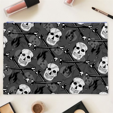 Skull Skeleton Pattern Texture Cosmetic Bag (XXL) from ArtsNow.com Front