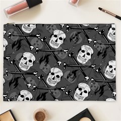 Skull Skeleton Pattern Texture Cosmetic Bag (XXL) from ArtsNow.com Front