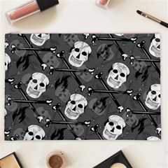 Skull Skeleton Pattern Texture Cosmetic Bag (XXL) from ArtsNow.com Front