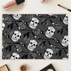 Skull Skeleton Pattern Texture Cosmetic Bag (XXL) from ArtsNow.com Back