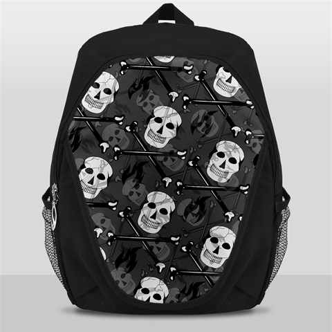 Skull Skeleton Pattern Texture Backpack Bag from ArtsNow.com Front