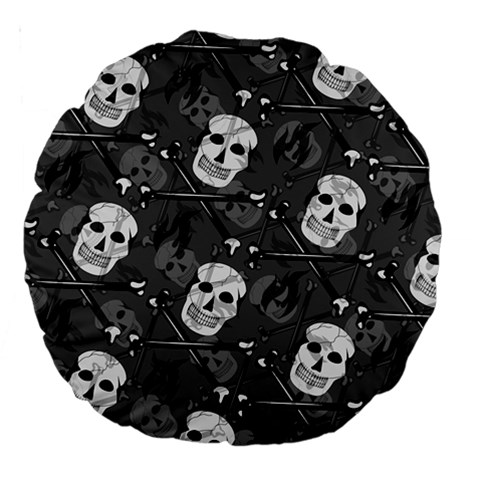 Skull Skeleton Pattern Texture Large 18  Premium Round Cushions from ArtsNow.com Front