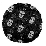 Skull Skeleton Pattern Texture Large 18  Premium Round Cushions