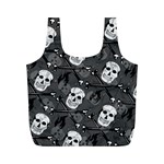 Skull Skeleton Pattern Texture Full Print Recycle Bag (M)