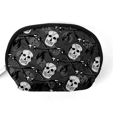 Skull Skeleton Pattern Texture Accessory Pouch (Medium) from ArtsNow.com Back