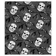 Skull Skeleton Pattern Texture Drawstring Pouch (Small) from ArtsNow.com Front