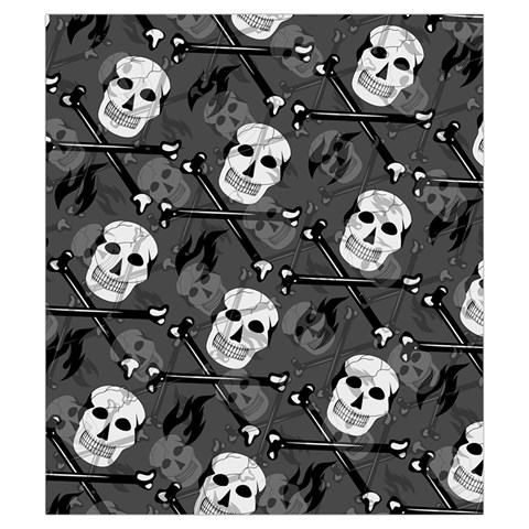 Skull Skeleton Pattern Texture Drawstring Pouch (Small) from ArtsNow.com Back