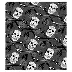 Skull Skeleton Pattern Texture Drawstring Pouch (Medium) from ArtsNow.com Back