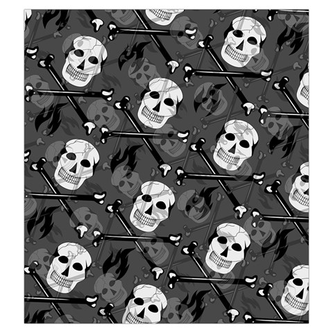 Skull Skeleton Pattern Texture Drawstring Pouch (Large) from ArtsNow.com Back
