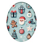 Christmas Decoration Angel Oval Glass Fridge Magnet (4 pack)