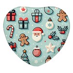 Christmas Decoration Angel Heart Glass Fridge Magnet (4 pack)