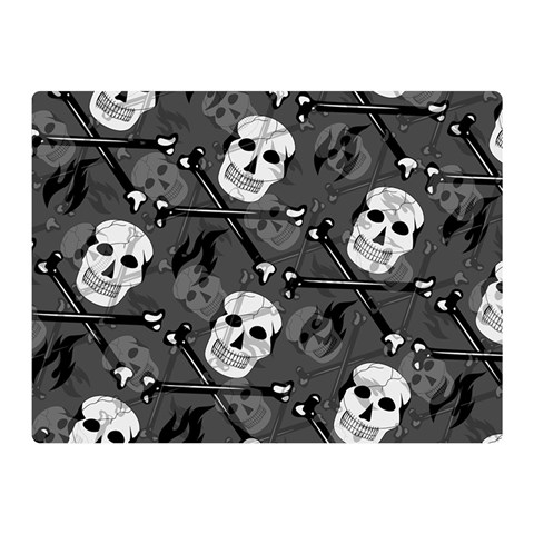 Skull Skeleton Pattern Texture Two Sides Premium Plush Fleece Blanket (Mini) from ArtsNow.com 35 x27  Blanket Front