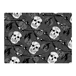 Skull Skeleton Pattern Texture Two Sides Premium Plush Fleece Blanket (Mini)