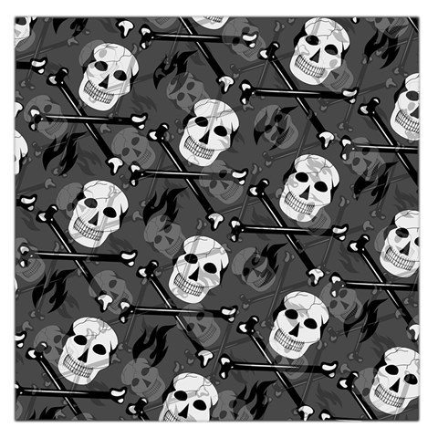 Skull Skeleton Pattern Texture Square Satin Scarf (36  x 36 ) from ArtsNow.com Front