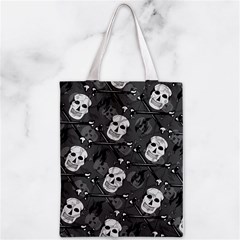 Skull Skeleton Pattern Texture Zipper Classic Tote Bag from ArtsNow.com Front