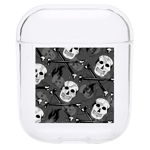 Skull Skeleton Pattern Texture Hard PC AirPods 1/2 Case from ArtsNow.com Front
