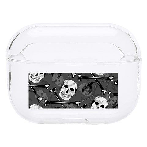 Skull Skeleton Pattern Texture Hard PC AirPods Pro Case from ArtsNow.com Front