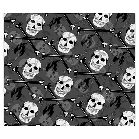 Skull Skeleton Pattern Texture Zipper Large Tote Bag from ArtsNow.com Front