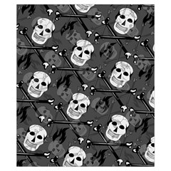 Skull Skeleton Pattern Texture Drawstring Pouch (XS) from ArtsNow.com Front