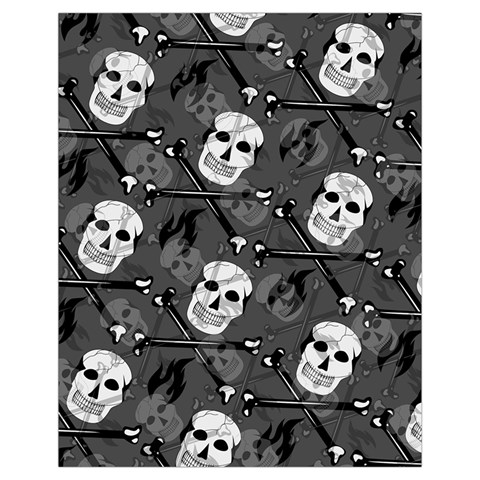 Skull Skeleton Pattern Texture Drawstring Pouch (XL) from ArtsNow.com Front
