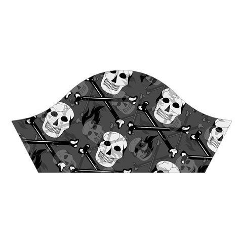 Skull Skeleton Pattern Texture Cotton Crop Top from ArtsNow.com Left Sleeve