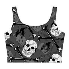 Skull Skeleton Pattern Texture Midi Sleeveless Dress from ArtsNow.com Top Back
