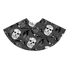Skull Skeleton Pattern Texture Midi Sleeveless Dress from ArtsNow.com Skirt Back