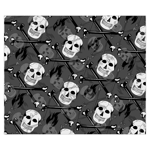 Skull Skeleton Pattern Texture Zipper Medium Tote Bag from ArtsNow.com Front