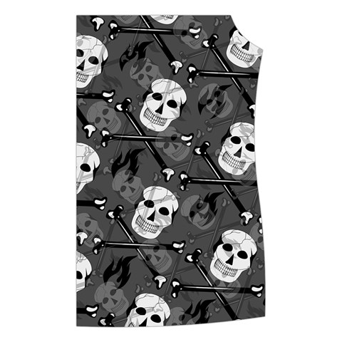 Skull Skeleton Pattern Texture Women s Button Up Vest from ArtsNow.com Front Left