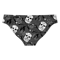Skull Skeleton Pattern Texture Cross Back Hipster Bikini Set from ArtsNow.com Back Under