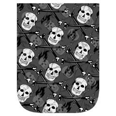 Skull Skeleton Pattern Texture Waist Pouch (Small) from ArtsNow.com Front Pocket