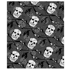Skull Skeleton Pattern Texture Waist Pouch (Small) from ArtsNow.com Back Strap