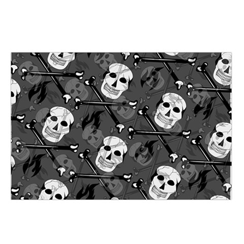 Skull Skeleton Pattern Texture Waist Pouch (Small) from ArtsNow.com Loop