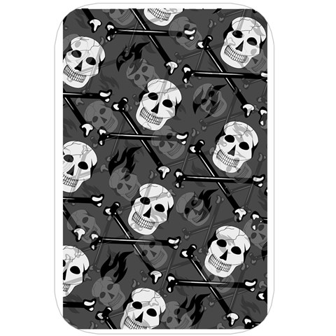 Skull Skeleton Pattern Texture Belt Pouch Bag (Large) from ArtsNow.com Back