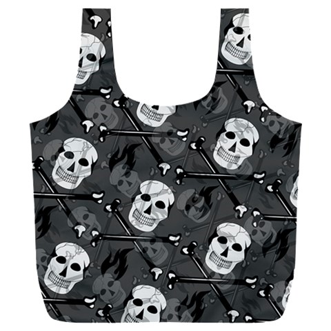 Skull Skeleton Pattern Texture Full Print Recycle Bag (XXXL) from ArtsNow.com Front