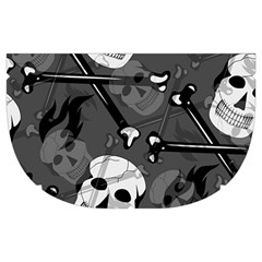 Skull Skeleton Pattern Texture Make Up Case (Medium) from ArtsNow.com Side Left